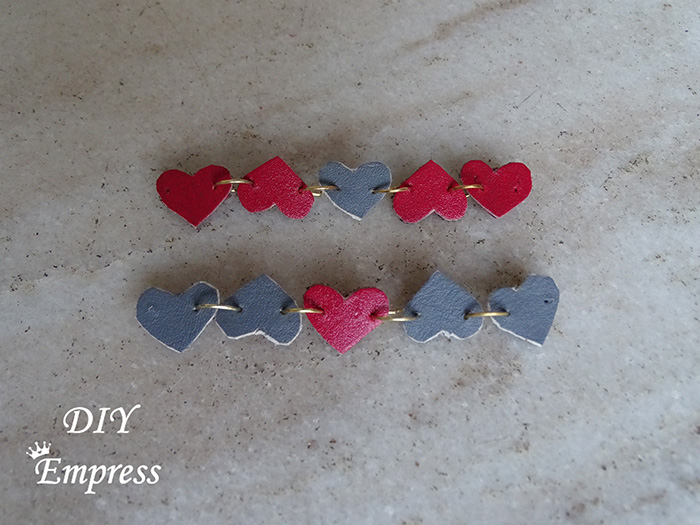 How to make leather heart bracelet